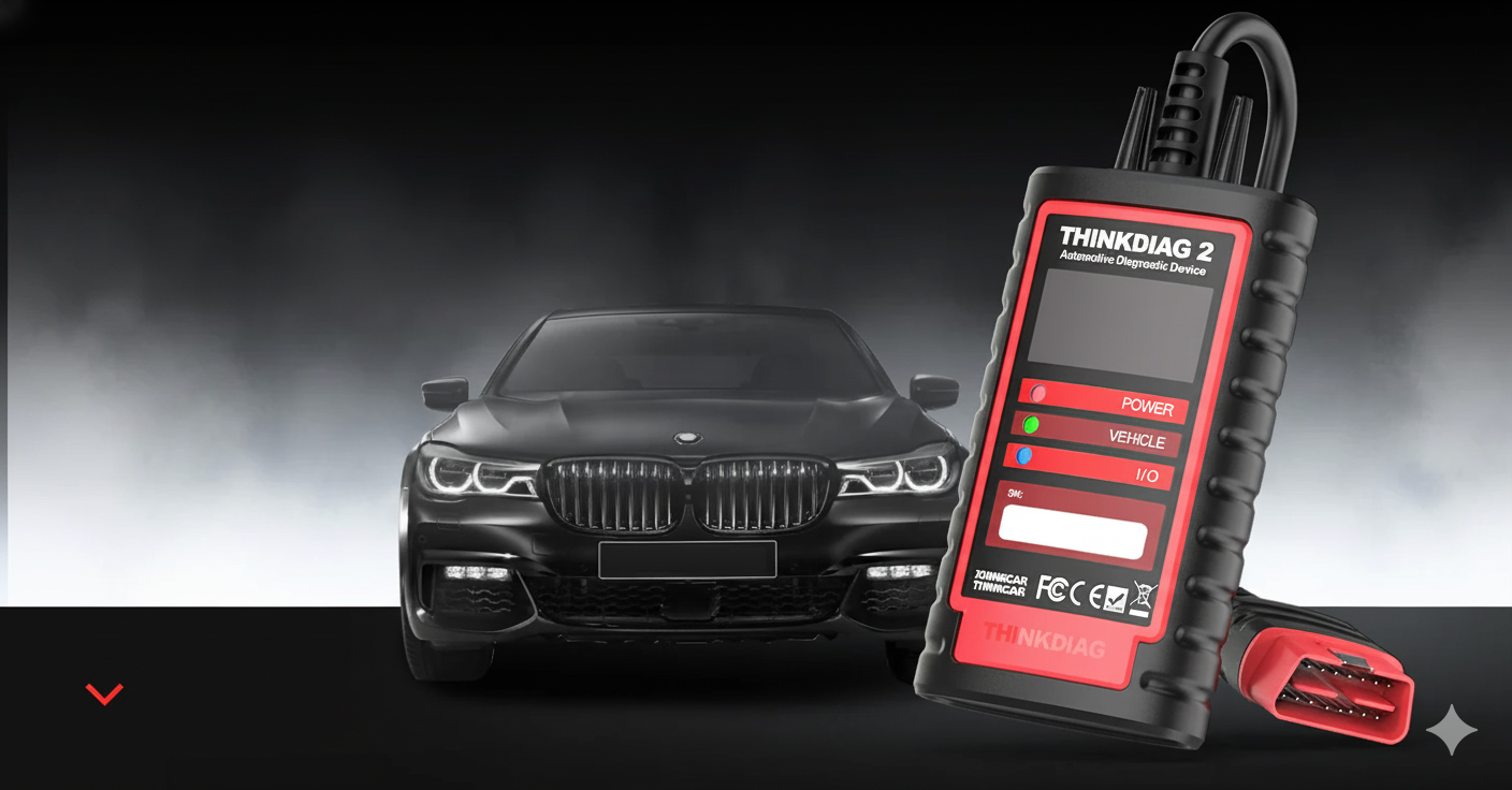 Equipo de diagnóstico en uso en un taller mecánico