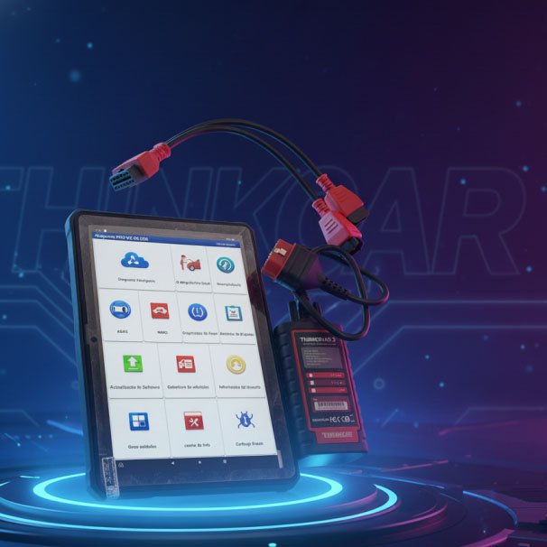 Tablet de diagnóstico conectada a vehículo