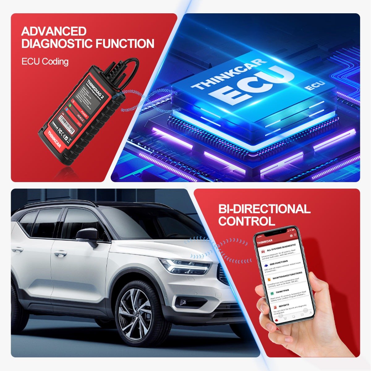 Detalle de conexión de scanner a puerto OBD2